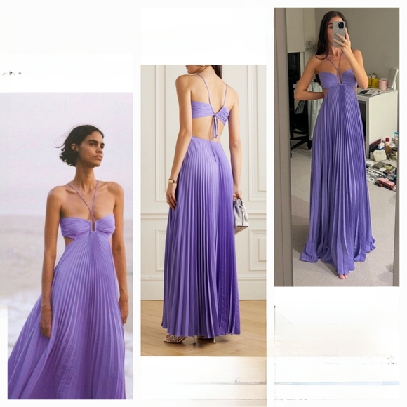 【A.L.C.】moira cutout plisse duchesse-satin maxi ドレス Moira Cutout Plissé Duchesse-satin Maxi Dress - Dresses